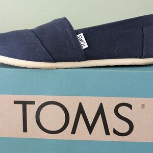 TOMS Navy Slip-On Shoes